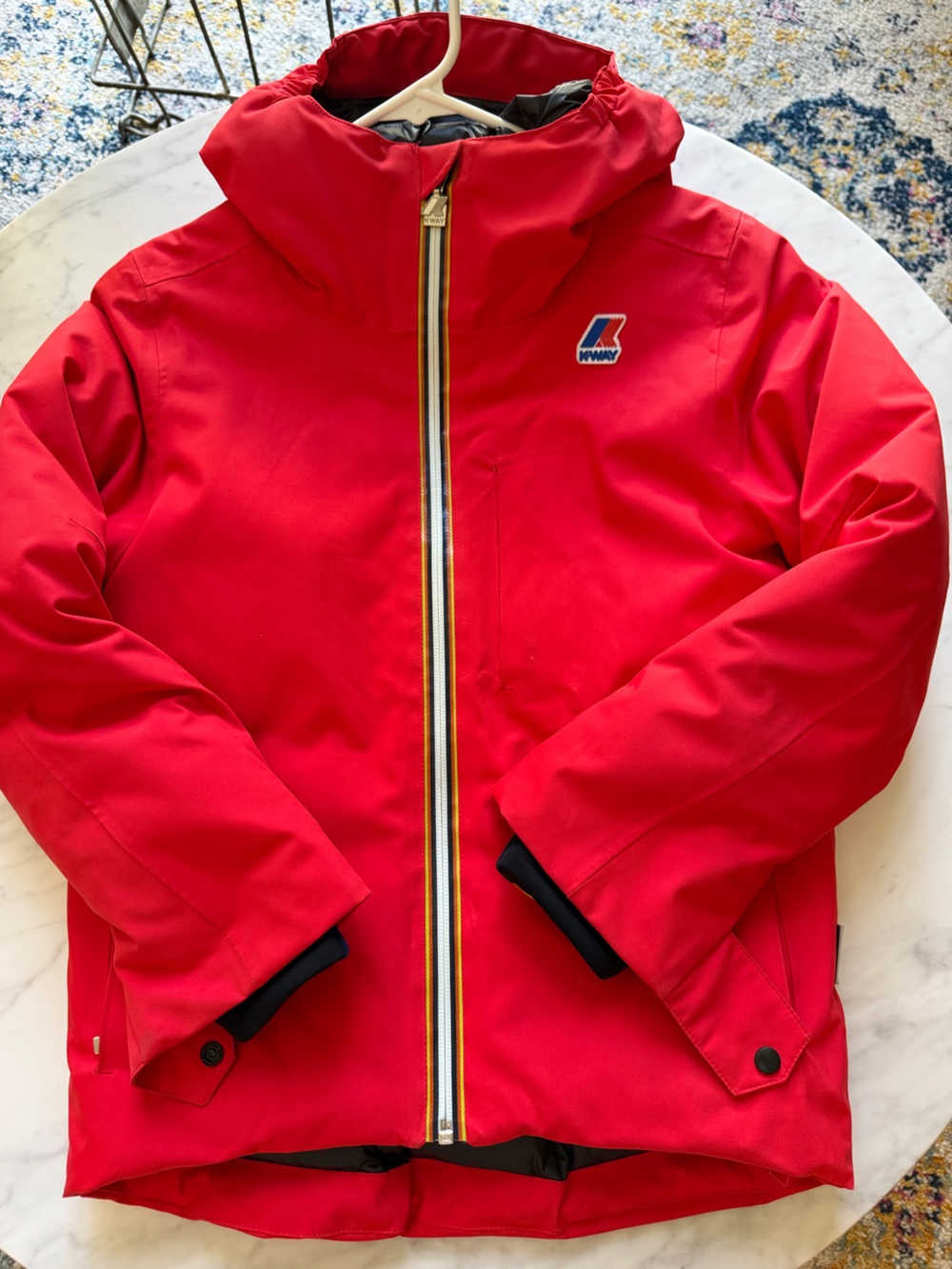 K-Way Kids Bright Red Hooded Puffer Jacket